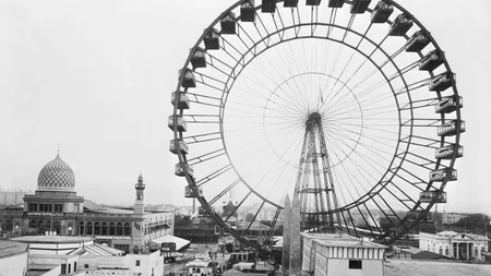 The first Ferris wheel was built to out-Eiffel the Eiffel Tower at the 1893 Chicago World's Fair. It