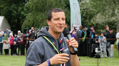 Bear Grylls broke three vertebrae in a parachuting accident in Zambia in 1996, falling from 16,000 f