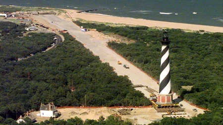 Cape Hatteras Lighthouse is the tallest brick lighthouse in America, nearly 200 feet tall. At its cl