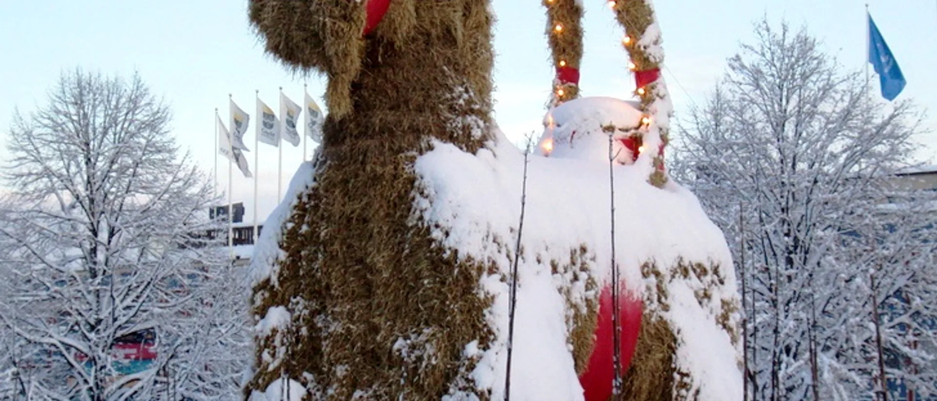 Sweden Builds a Giant Christmas Goat Every Year. Arsonists Have Burned It Down 43 Times.