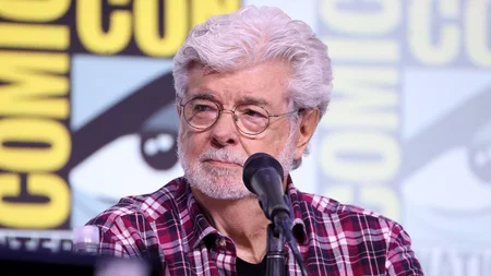The first art George Lucas ever bought was a drawing of a comic-strip caveman. He was a college stud