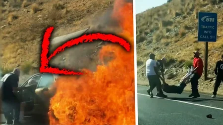 On Labor Day 2021, five men from a halfway house spotted a burning car on Interstate 8 in Lakeside,