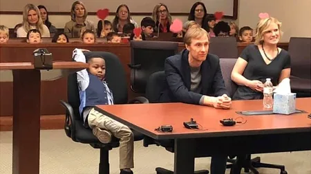 A Kindergarten Class Showed Up to Their Classmate's Adoption Hearing