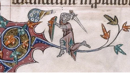 There are pictures of Knights fighting Snails in old Medieval manuscripts - and nobody knows why.