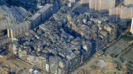 Kowloon Walled City crammed 33,000 people into just 6.4 acres - one city block. That made it the den