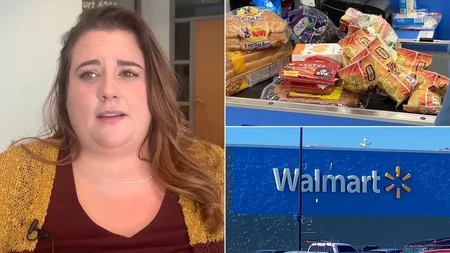 A mother of three walked out of an Alabama Walmart with Cap'n Crunch, bread, and Christmas lights. T