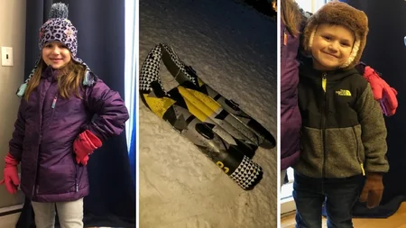 Eight-year-old Olivia Heid and her 4-year-old brother RJ sled off a ridge and vanish into a frozen N