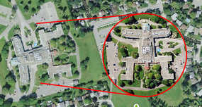 Newmarket Health Centre: Man-Shaped Health Center with 'STI Clinic' Penis