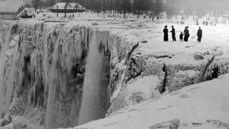 The winter of 1912 was so cold that Niagara Falls partially froze, creating a massive ice bridge tha
