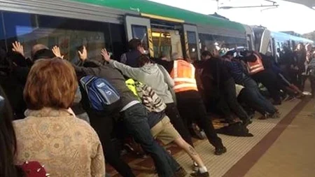 Perth Commuters Pushed an Entire Train to Free a Trapped Stranger