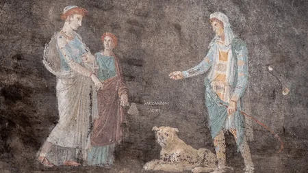 In April 2024, archaeologists in Pompeii uncovered a 15-metre banqueting hall with jet-black walls a