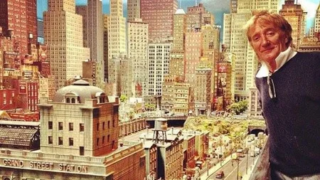Rod Stewart secretly spent 23 years building a 1,500-square-foot model city in his attic - a 1940s A