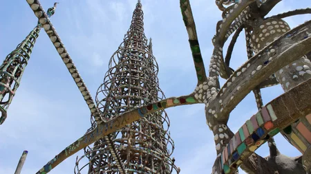 Simon Rodia, an Italian immigrant tile mason, spent 33 years building the Watts Towers in Los Angele