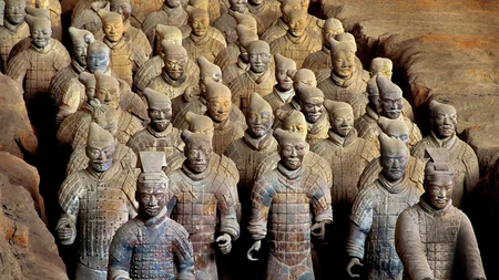 Farmers near Xi'an, China were digging a well in March 1974 when their shovels hit a buried clay hea