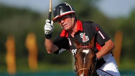 Tommy Lee Jones has a USPA 2-goal handicap, an official rating for competitive polo players. He bree