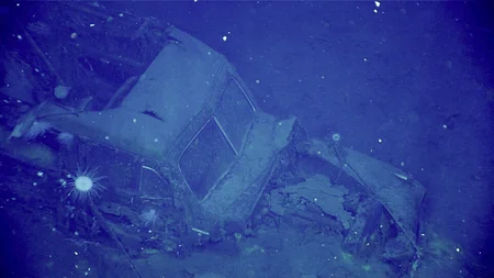Explorers just found a 1940s Ford parked inside the wreck of the USS Yorktown, the aircraft carrier 