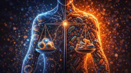 You have roughly equal numbers of bacterial and human cells...